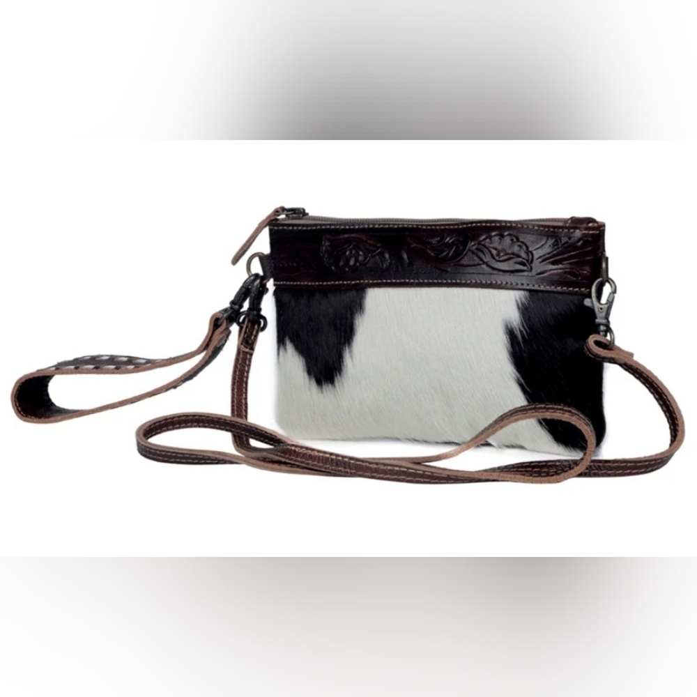 Western Bag Convertible Bag Cowhide Leather Crossbody, Wristlet, Fanny Bag